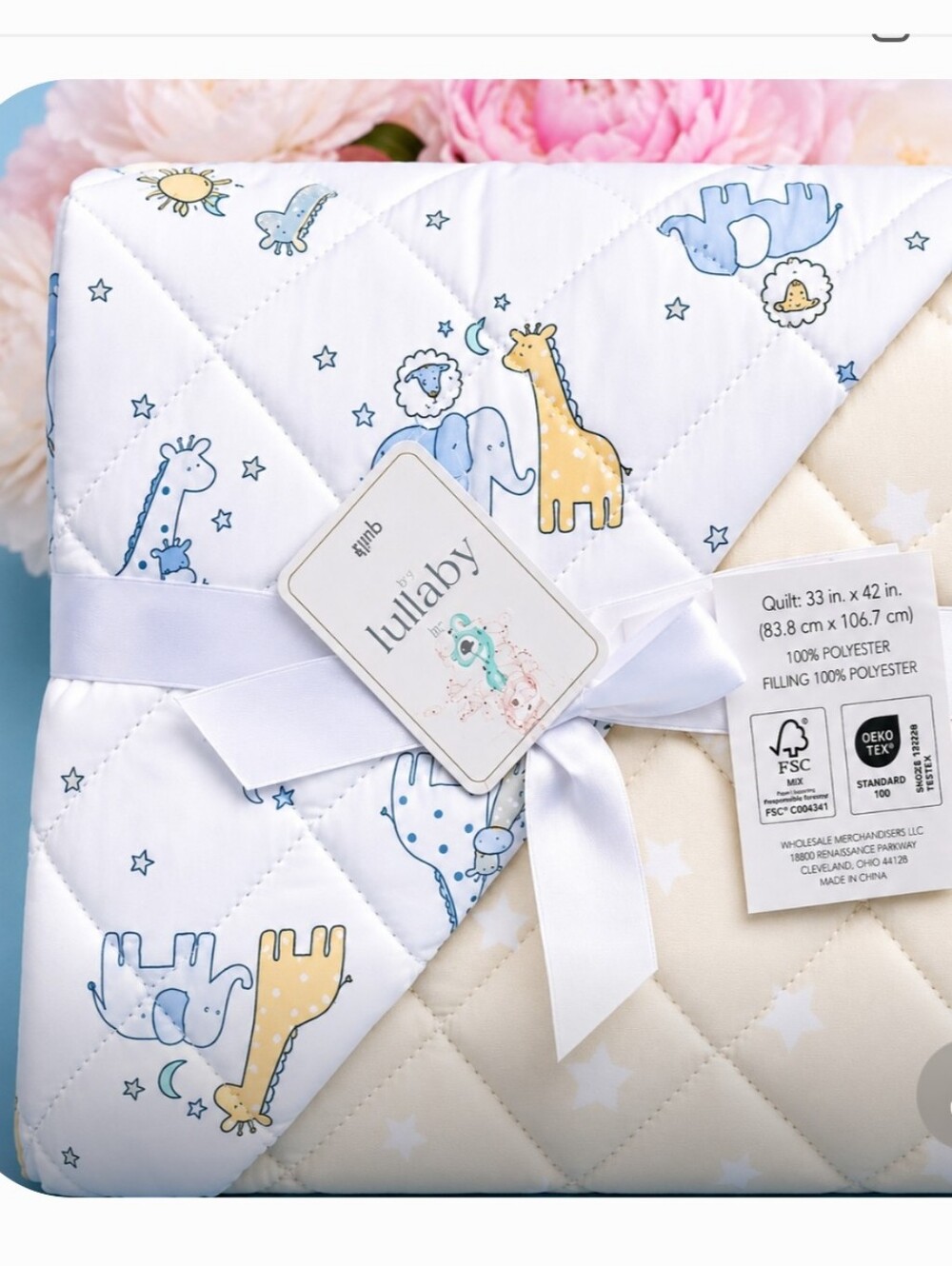 Baby Blanket/ Quilt With Zoo Animals